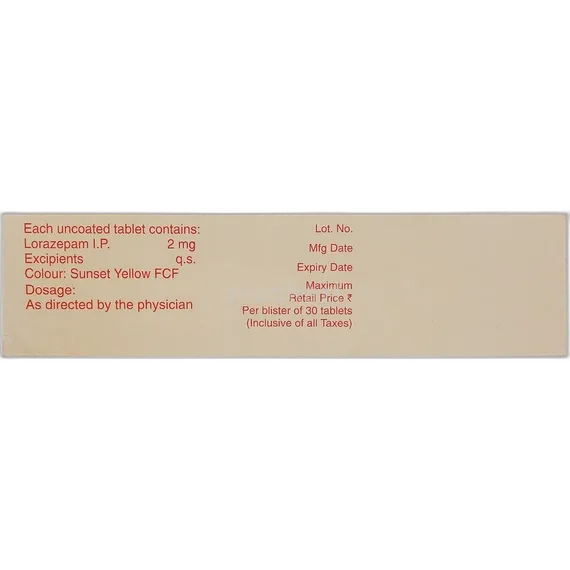 ativan 2mg tablet 30's